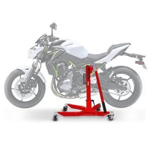 Lève moto centrale compatible avec Kawasaki Z 650 17-25 rouge ConStands Power-Classic