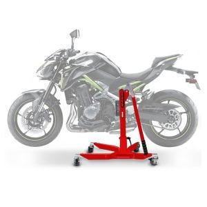 Lève moto centrale compatible avec Kawasaki Z 900 17-25 rouge ConStands Power-Classic