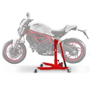 Lève moto centrale compatible avec Ducati Monster 797 17-20 rouge ConStands Power-Classic