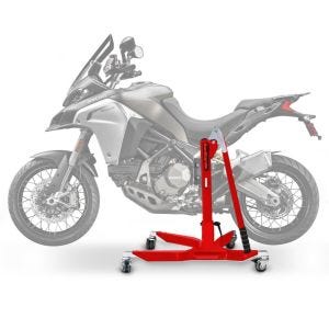Lève moto centrale compatible avec Ducati Multistrada 1200 Enduro 16-18 rouge ConStands Power-Classic