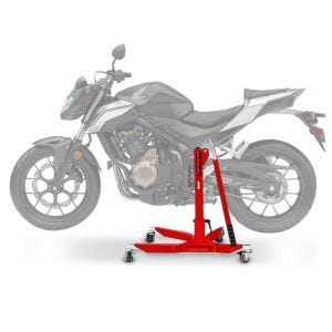 Lève moto centrale compatible avec Honda CB 500 F 16-18 rouge ConStands Power-Classic