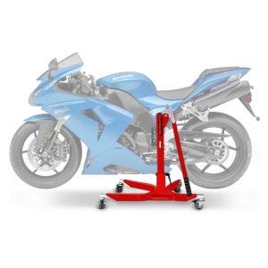 Lève moto centrale compatible avec Kawasaki ZX-10R 06-07 rouge ConStands Power-Classic