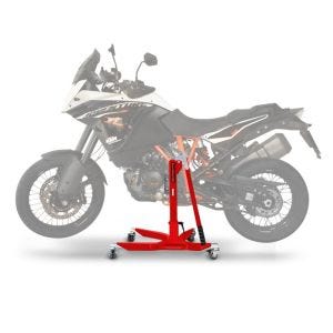 Lève moto centrale compatible avec KTM 1090 / 1190 Adventure / R 13-18 rouge ConStands Power-Classic