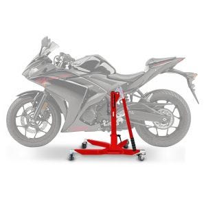 Lève moto centrale compatible avec Yamaha YZF-R3 15-18 rouge ConStands Power-Classic