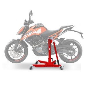 Lève moto centrale compatible avec KTM 125 / 390 Duke 17-25 rouge ConStands Power-Classic NEW
