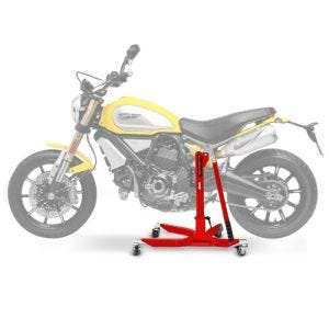 Lève moto centrale compatible avec Ducati Scrambler 1100 / Special / Sport 18-25 rouge ConStands Power-Classic