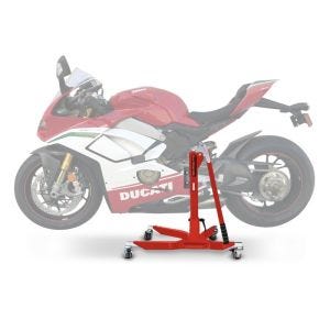Lève moto centrale compatible avec Ducati Panigale V4 Speciale 19-21 Rouge ConStands Power-Classic