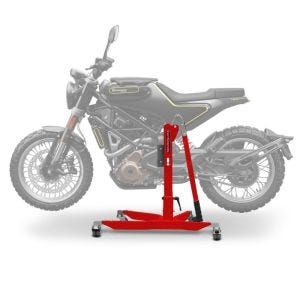 Lève moto centrale compatible avec Husqvarna Svartpilen 401 17-24 Rouge ConStands Power-Classic