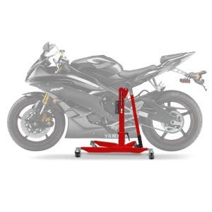 Lève moto centrale compatible avec Yamaha YZF-R6 03-05 rouge ConStands Power-Classic