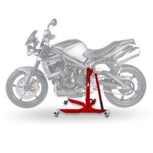 Lève moto centrale compatible avec Triumph Street Triple / R 07-18 rouge ConStands Power-Classic
