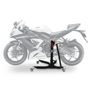 Lève moto centrale compatible avec Kawasaki ZX-6R 636 13-16 noir ConStands Power-Classic
