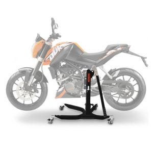 Lève moto centrale compatible avec KTM 125 Duke 11-16 noir mat ConStands Power-Classic