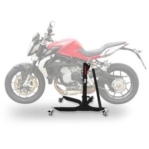Lève moto centrale compatible avec MV Agusta Brutale 800/ RR / SCS / Rosso 13-25 noir mat ConStands Power-Classic