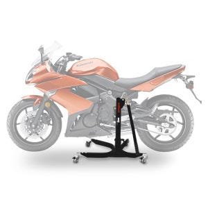 Lève moto centrale compatible avec Kawasaki ER-6f 06-11 noir mat ConStands Power-Classic