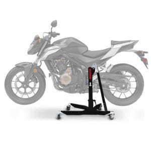 Lève moto centrale compatible avec Honda CB 500 F 16-18 noir ConStands Power-Classic