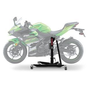 Lève moto centrale compatible avec Kawasaki Ninja 400 18-20 Noir Mat ConStands Power-Classic
