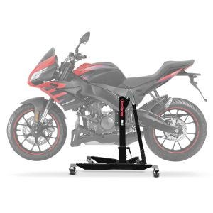 Lève moto centrale compatible avec Aprilia Tuono 125 17-24 noir mat ConStands Power-Classic