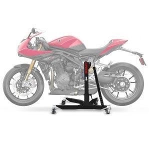 Lève moto centrale compatible avec Triumph Speed Triple 1200 RR 22-23 noir mat ConStands Power-Classic