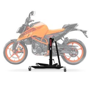 Lève moto centrale compatible avec KTM 390 Duke 24-25 ConStands noir mat Power-Classic