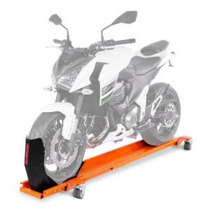 Motorrad Rangierschiene mit Wippe ConStands Smart Mover bis 450 kg in orange_1