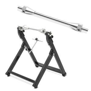 Motorrad Auswuchtachse 19mm mit Klemmkonen / Konus passend für Wuchtbock Auswuchtgerät  Achse / Welle + Wuchtbock ConStands WU-2 Auswuchtgerät schwarz