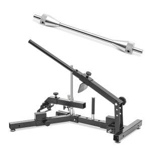 Motorrad Auswuchtachse 19mm mit Klemmkonen / Konus passend für Wuchtbock Auswuchtgerät  Achse / Welle +  Reifenmontiergerät ConStands passend für Motorradreifen 12-21" MD4 schwarz