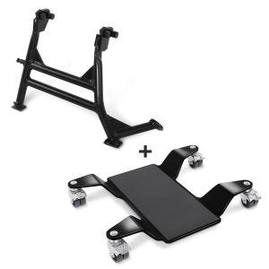 Hauptständer + Rangierhilfe für Honda Hornet 900 02-05 Constands Rangierplatte schwarz_0