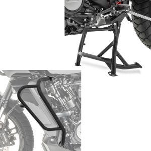 Set Béquille centrale + Pare carter compatible avec Harley Davidson Pan America 1250 / Special 21-24