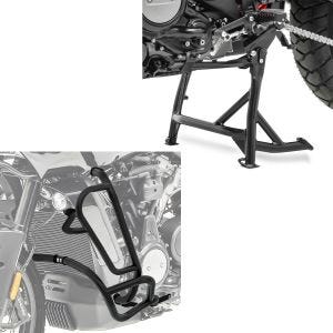 Set Béquille centrale + Pare carter haut et bas compatible avec Harley Davidson Pan America 1250 / Special 21-24