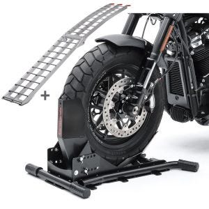 Set SW3 Motorradwippe Easy Vario und Auffahrrampe Alu-II für Harley Breakout / 114 ConStands_1