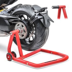 Béquille d'atelier monobras compatible avec Ducati Multistrada V4 Pikes Peak 22-24 Constands Single One-POM rouge