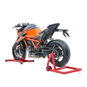 Einarm Montageständer hinten für Triumph Speed Triple 1200 RS 2021 + Motorradwippe Constands Single One rot_1