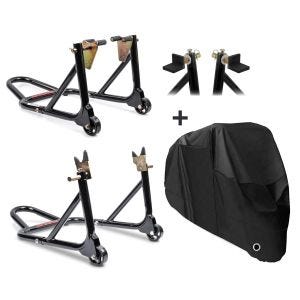 Set MA1 Béquille moto ConStands Set et Housse Craftride XL Garage noir