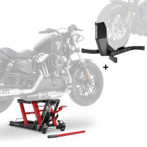 Hebebühne Hydraulisch + Wippe für Harley Fat Boy / 114 Constands Midlift L schwarz-rot_0