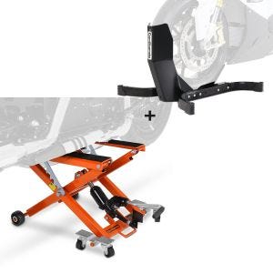 Motorrad Hebebühne ConStands Mid-Lift XL + Wippe Motorradheber für Harley und Chopper orange_1