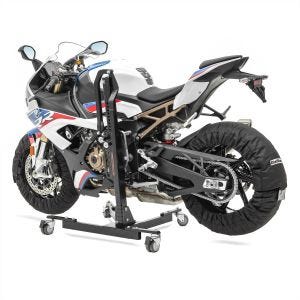 Motorrad Reifenwärmer Set Snaefell ConStands 30-99°C Digital passend für Vorderrad und Hinterrad schwarz DPLB1