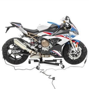 Motorrad Reifenwärmer Set Snaefell ConStands 30-99°C Digital passend für Vorderrad und Hinterrad schwarz DPLB4