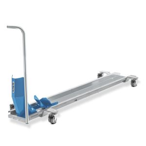 Rail de Range avec Bloque Roue ConStands Smart Mover max. 450 kg galvanisé - bleu