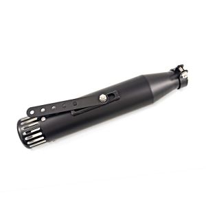 Craftride Pot d'échappement compatible avec moto custom Silencieux Straight noir CB6726