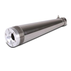 Craftride Pot d'échappement compatible avec moto custom Blackline Silencieux Rim Inox CB6629