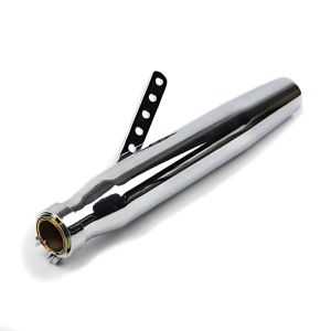 Craftride Auspuff Tapered Endschalldämpfer Motorrad für Caferacer und Custombikes chrom_1