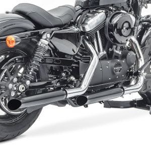 Set: Endschalldämpfer Universal Caferacer Turn Out schwarz + Spanngurt Set Zurrgurte 150cm 2 Stück in schwarz_1