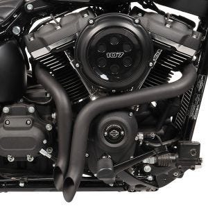 Echappement compatible avec Harley Davidson Softail Fat Bob 114 18-24 Drag Pipe pot de silencieux noir Craftride