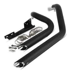 Crafride Pot d'échappement Short Shot Moto Silencieux compatible avec Harley Davidson 04-13 en noir Craftride