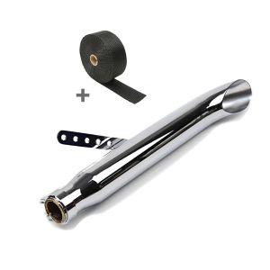 Set TO5 Endschalldämpfer Turn Out und Hitzeschutzband für Suzuki Intruder C/ M 800 Craftride_1