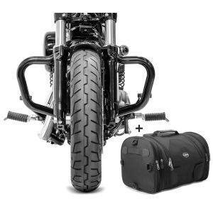 Set Sturzbügel Mustache 38mm und Hecktasche RB1 Craftride für Harley Sportster Forty-Eight 48 10-20 schwarz_1
