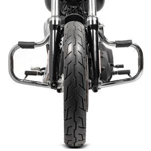 Pare Carter compatible avec Harley Davidson Dyna Super Glide Custom 06-15 Craftride Mustache chrome