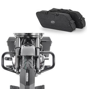 Set STS26 Sturzbügel Mustache und Koffer Innentaschen BG1 für Harley Street Glide Special 15-20 Craftride_1