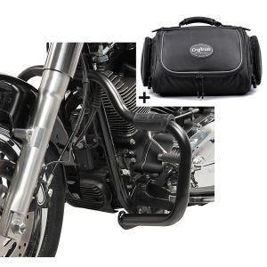 Set STM4 Sturzbügel Mustache und Hecktasche TM2 für Harley Fat Boy 00-17 Craftride_1