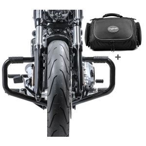 Set STM10 Sturzbügel Mustache mit Hecktasche TM2 für Harley Softail Low Rider S 2020 Craftride_1